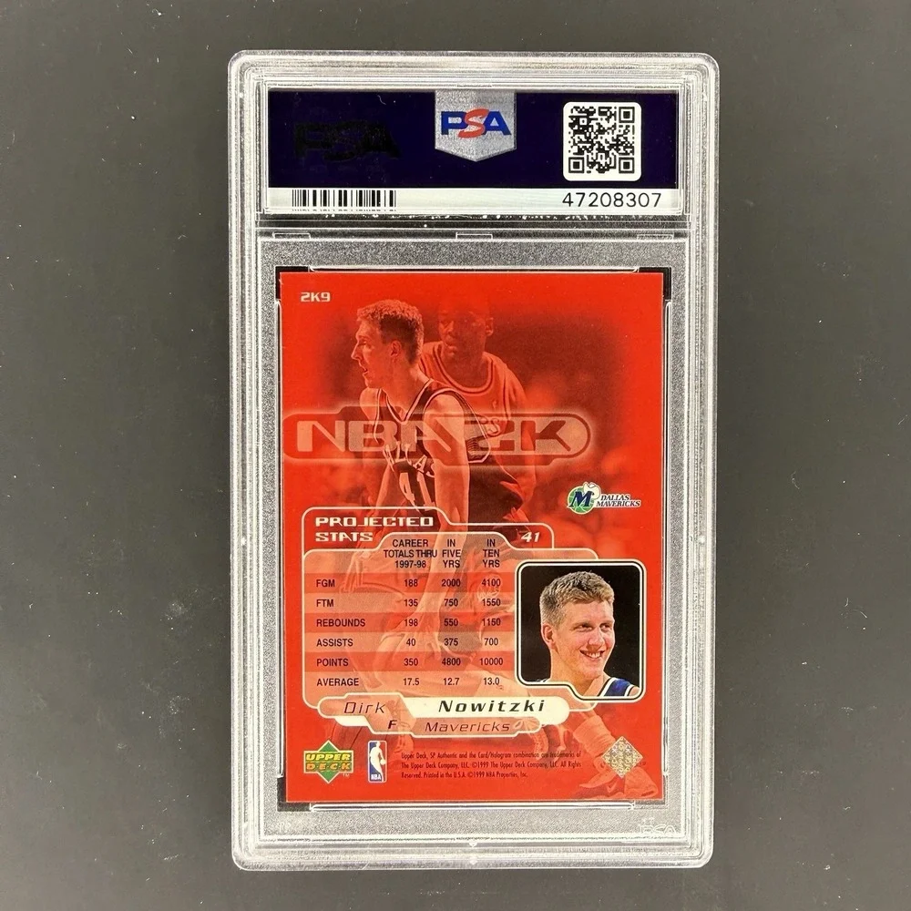 1998 SP Authentic Dirk‎ Nowitzki NBA 2K #2K9 PSA 8 Mavericks HOF